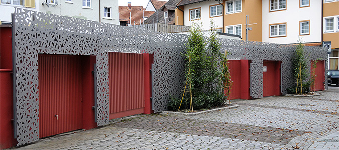 knstlerisches Projekt, fertige Stahlwand
